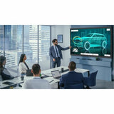 Optoma Creative Touch 5753RK – 75" 4K UHD Interactive Display with built-in speakers, AI-powered microphone array, and Google Play Store for hybrid learning.