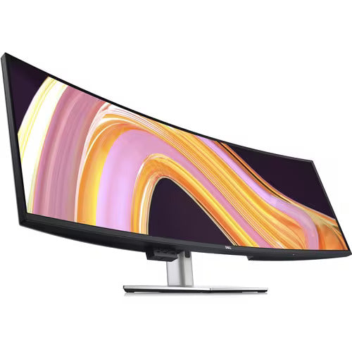 Dell UltraSharp 49-inch curved monitor (U4924DW) with IPS Black panel, 5120x1440 resolution, and USB-C hub.