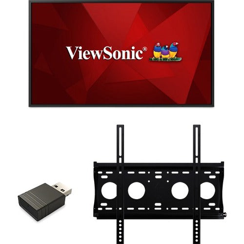 ViewSonic Commercial Display CDE4320-E1 - 4K Integrated Software, WiFi Adapter, Fixed Wall Mount - 350 cd/m2 - 43"