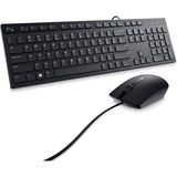 Dell KM300C Wired Keyboard and Optical Mouse Combo – 1000 DPI, USB, Black