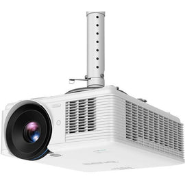 BenQ LU785 WUXGA conference room projector with BlueCore laser technology, 6000 lumens brightness, and superior color accuracy in a modern corporate meeting room.