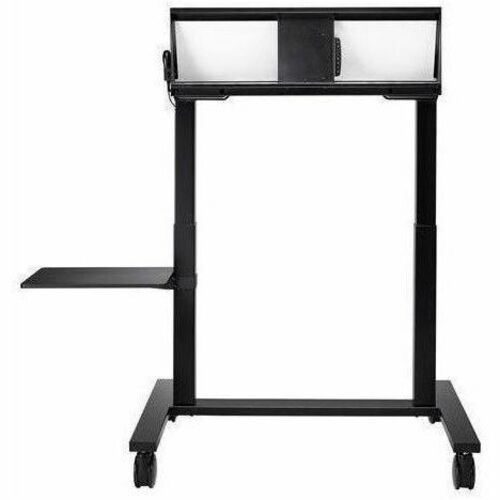 Optoma TB01 adjustable accessory shelf for EST09 motorized cart, 22 lb capacity, black color.