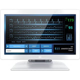 Elo 1502LM 15" medical grade touchscreen monitor, designed for healthcare applications with IP-22 rating and IEC 60601 compliance, easy-to-clean surface.