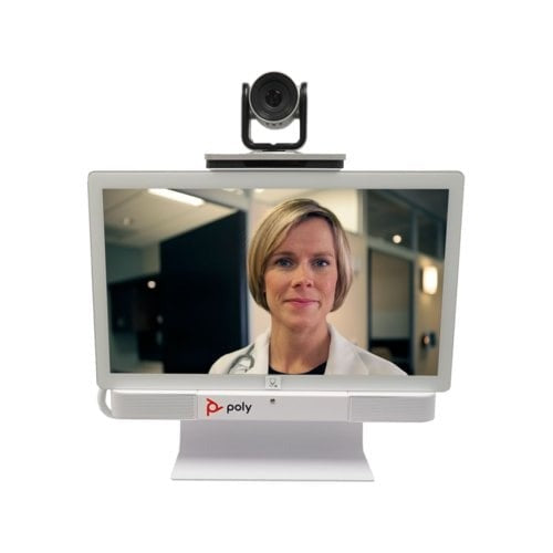 Poly G7500 video conferencing system with Studio E70 camera and TC10 control panel for smart meetings