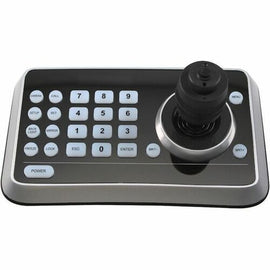 Lumens VS-K20 Compact PTZ Camera Controller with joystick control, backlit buttons, and support for 7 cameras.