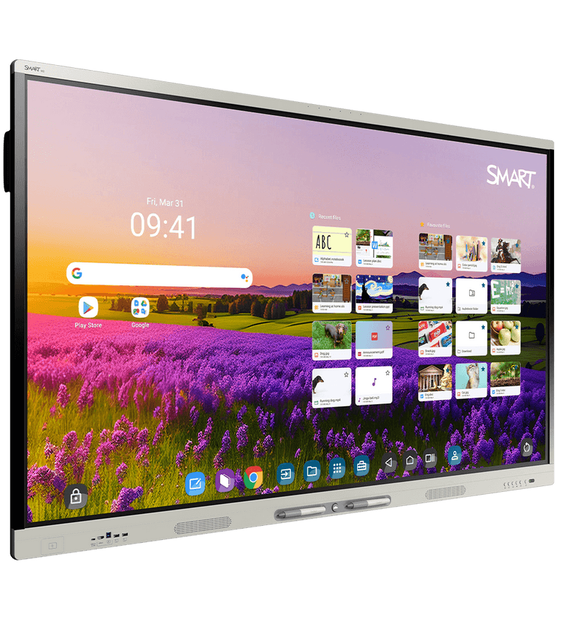 SMART Board MX286 Pro 86 inch 4K Interactive Display - angled front view