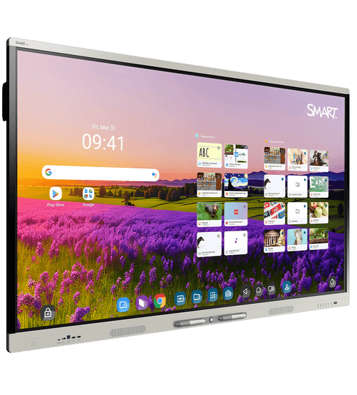 SMART Board MX265 Pro 65 inch 4K Interactive Display - angled front view