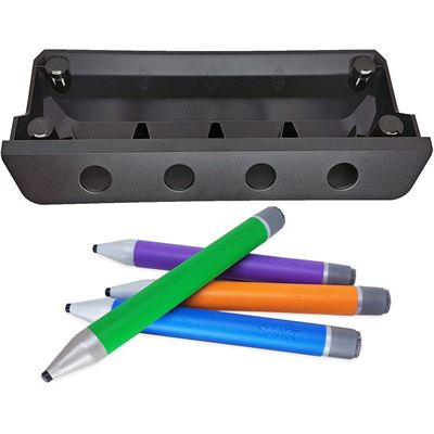 Tool Explorer multicolor 4-pen bundle (orange, purple, green, blue) with 
magnetic penwell - TS-4PEN-MC - Projex Display